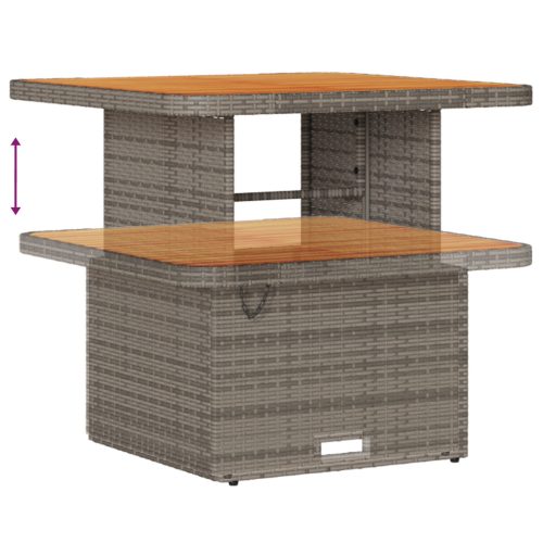  11 darabos kerti kanapészett párnákkal szürke poli-rattan akáccal