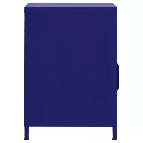  tengerészkék acél éjjeliszekrény 35 x 35 x 51 cm 