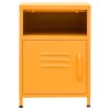  mustársárga acél éjjeliszekrény 35 x 35 x 51 cm