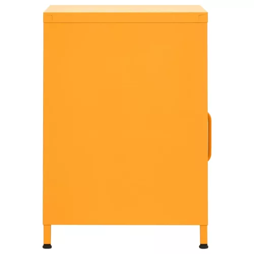  mustársárga acél éjjeliszekrény 35 x 35 x 51 cm