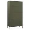  olívazöld acél ruhásszekrény 90 x 50 x 180 cm 