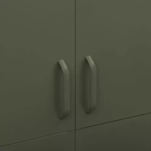  olívazöld acél ruhásszekrény 90 x 50 x 180 cm 