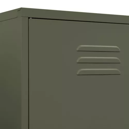  olívazöld acél ruhásszekrény 90 x 50 x 180 cm 