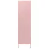  rózsaszín acél ruhásszekrény 90 x 50 x 180 cm