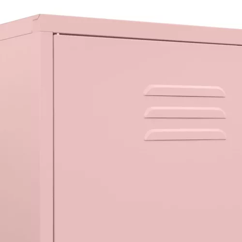  rózsaszín acél ruhásszekrény 90 x 50 x 180 cm