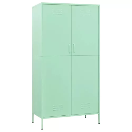  mentazöld acél ruhásszekrény 90 x 50 x 180 cm