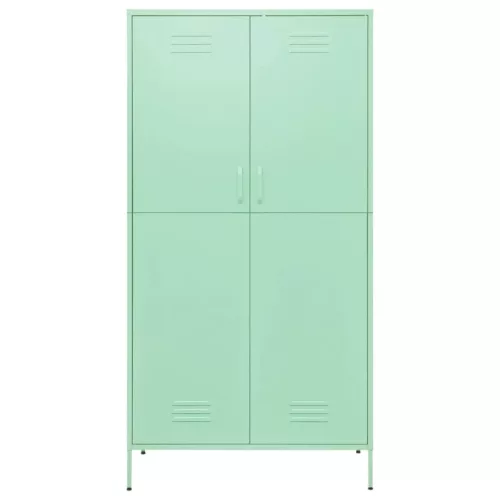  mentazöld acél ruhásszekrény 90 x 50 x 180 cm