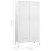  fehér acél ruhásszekrény 90 x 50 x 180 cm