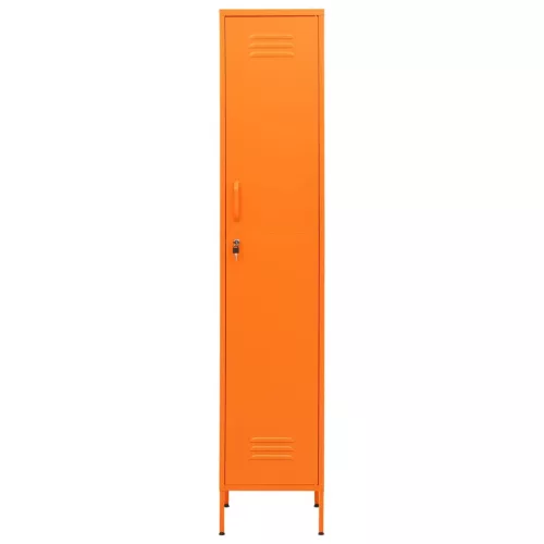  narancssárga acél zárható szekrény 35 x 46 x 180 cm 