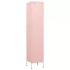  rózsaszín acél zárható szekrény 35 x 46 x 180 cm 