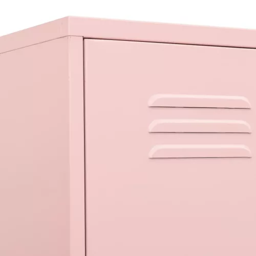  rózsaszín acél zárható szekrény 35 x 46 x 180 cm 