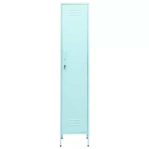  mentazöld acél zárható szekrény 35 x 46 x 180 cm