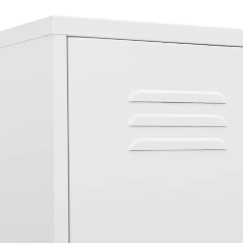  fehér acél zárható szekrény 35 x 46 x 180 cm 