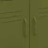  olívazöld acél tárolószekrény 60 x 35 x 56 cm