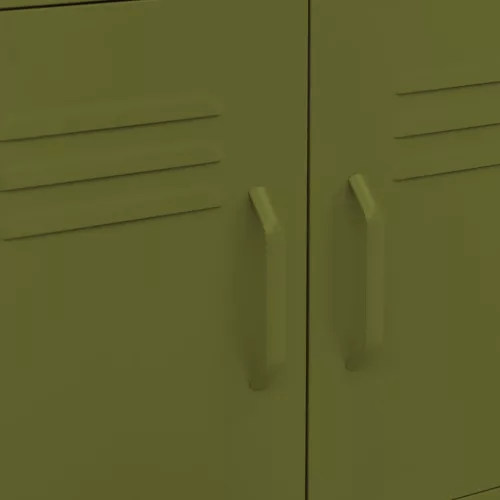  olívazöld acél tárolószekrény 60 x 35 x 56 cm