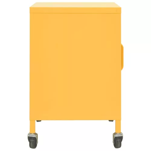  mustársárga acél tárolószekrény 60 x 35 x 56 cm