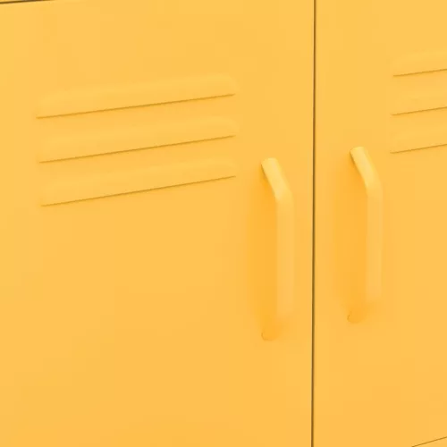  mustársárga acél tárolószekrény 60 x 35 x 56 cm