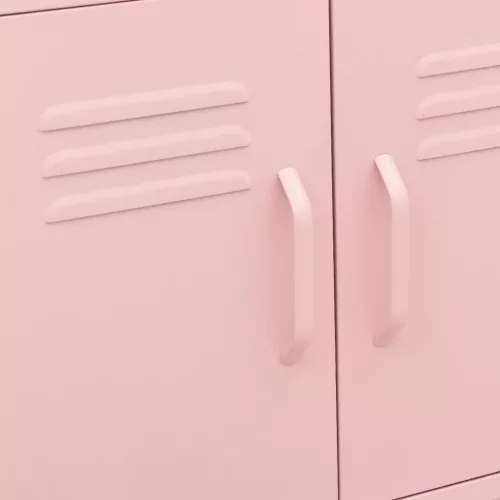  rózsaszín acél tárolószekrény 60 x 35 x 56 cm