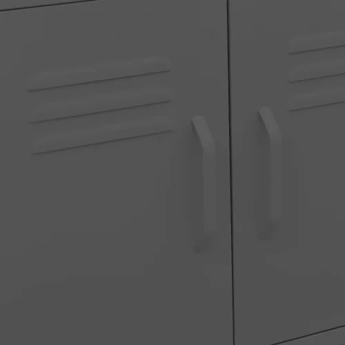  antracitszürke acél tárolószekrény 60 x 35 x 56 cm