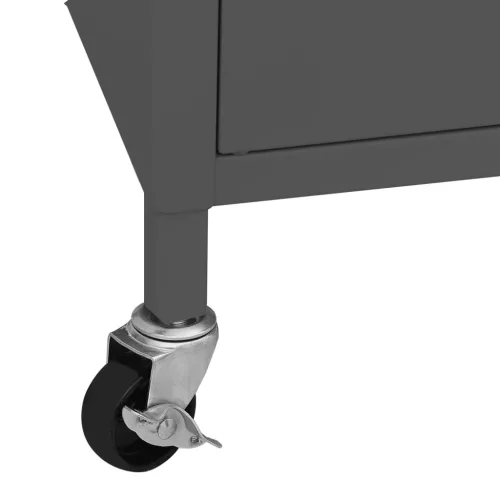  antracitszürke acél tárolószekrény 60 x 35 x 56 cm