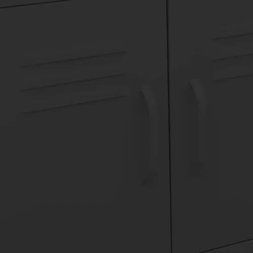  fekete acél tárolószekrény 60 x 35 x 56 cm