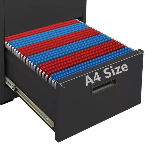  antracitszürke acél irattartó szekrény 46 x 62 x 72,5 cm