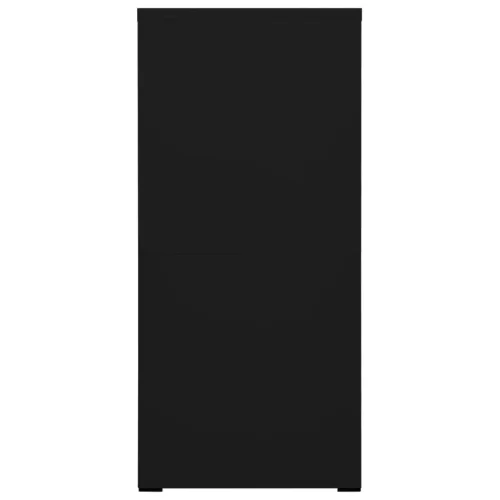  fekete acél irattartó szekrény 46 x 62 x 133 cm