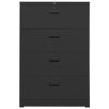  antracitszürke acél irattartó szekrény 90 x 46 x 134 cm