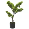  zöld cserepes mű fenyőbonsai 60 cm