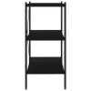  fekete 3 szintes polcrendszer 80x40x92 cm