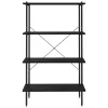  fekete 4 szintes polcrendszer 80 x 40 x 130 cm