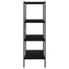  fekete 4 szintes polcrendszer 80 x 40 x 130 cm