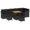  Kerti Kanapé Szett párnával tárolóval 9 pcs Fekete