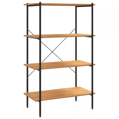  fekete és tölgy 4 szintes polcrendszer 80 x 40 x 130 cm