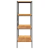  fekete és tölgy 4 szintes polcrendszer 80 x 40 x 130 cm