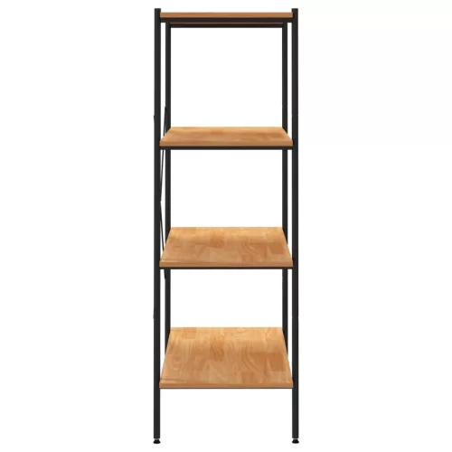  fekete és tölgy 4 szintes polcrendszer 80 x 40 x 130 cm