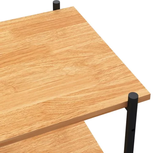  fekete és tölgy 4 szintes polcrendszer 80 x 40 x 130 cm