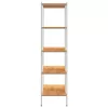  fehér és tölgyfa 5 szintes polcrendszer 80x40x163 cm