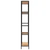  acél és szerelt fa könyvespolc 80x30x180 cm