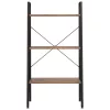  3 szintes sötétbarna és fekete állópolc 56 x 35 x 108 cm