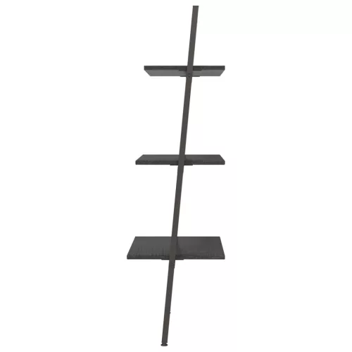  3 szintes fekete létrapolc 64 x 34 x 116 cm