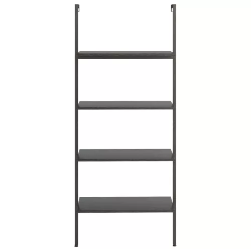  4 szintes fekete létrapolc 64 x 35 x 152,5 cm