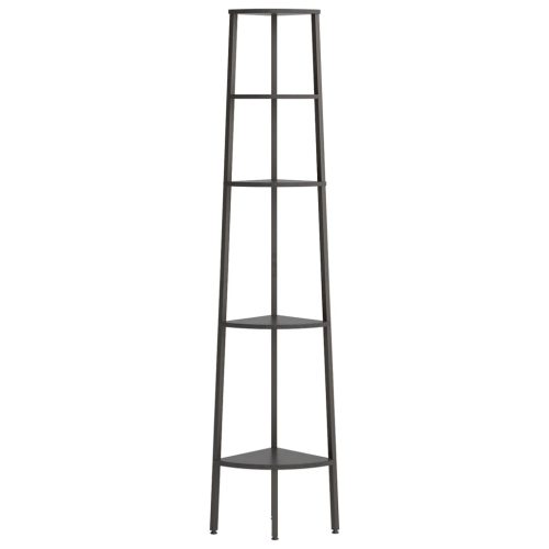  5 szintes fekete sarokpolc 45,5 x 31,5 x 180 cm