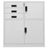  világosszürke acél irodai szekrény 90 x 40 x 102 cm