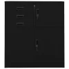  fekete acél irodai szekrény 90 x 40 x 102 cm