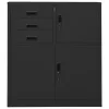 antracitszürke acél irodai szekrény 90 x 40 x 102 cm