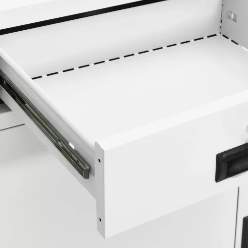  fehér acél irodai szekrény 90 x 40 x 102 cm