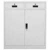 világosszürke acél irodai szekrény 90 x 40 x 102 cm