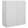  világosszürke acél irodai szekrény 90 x 40 x 102 cm