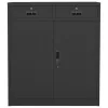  antracitszürke acél irodai szekrény 90 x 40 x 102 cm